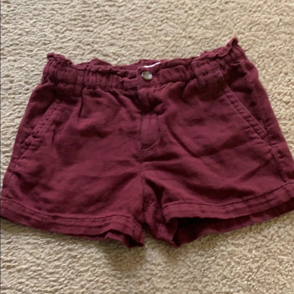 Burgundy shorts
